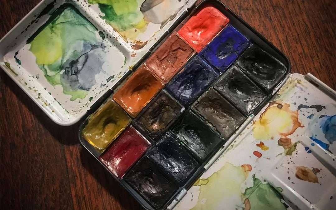 Akvarell festékszínek kiválasztása