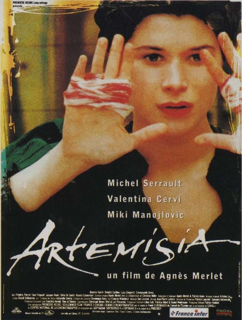 Artemisia 1997-es film plakátja, Agnès Merlet rendezésében, Valentina Cervi főszereplésével