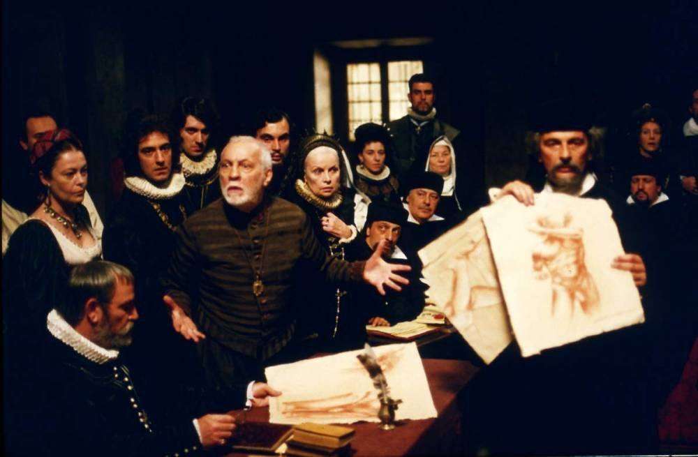 Tárgyalási jelenet az 1997-es Artemisia filmből, ahol a művészet és az igazságszolgáltatás ütközik