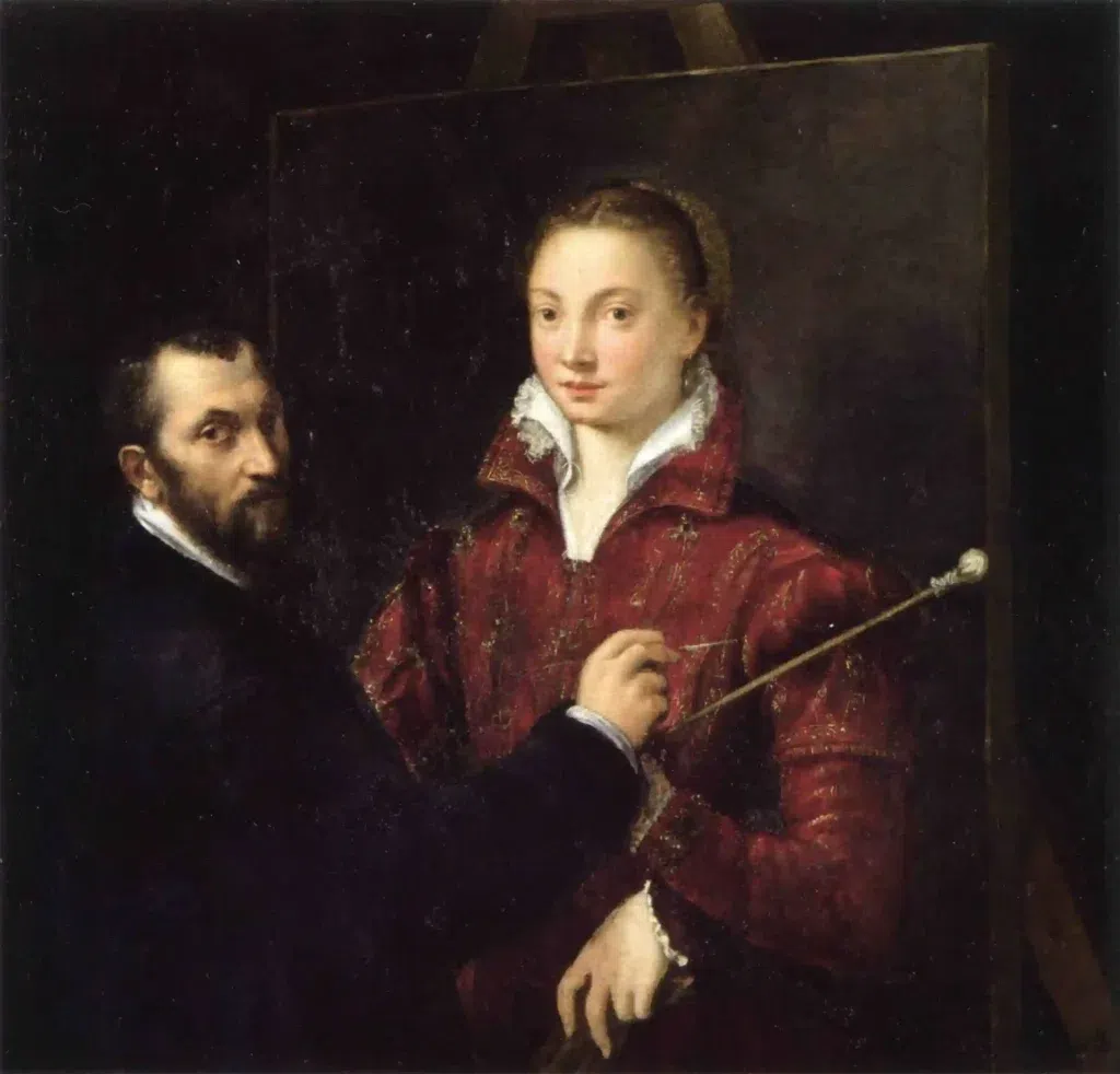 Sofonisba Anguissola – Bernardino Campi festi Sofonisba Anguissolát, a híres két bal kéz portré